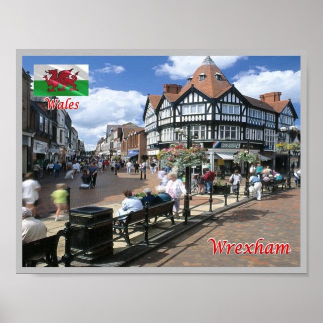 Poster Gales - Wrexham - (Frente)