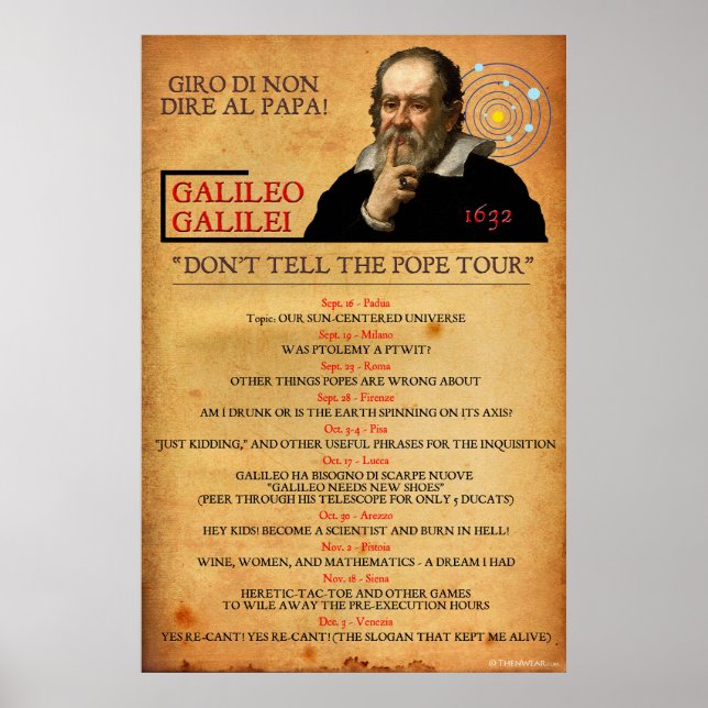 Poster Galileo 1632 Heresy Tour (Frente)