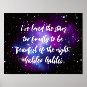 Poster Galileu Cita Foto Celestial Starry Purple