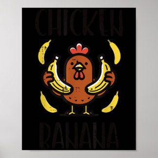 Poster Galinha Banana Bonita Fruta Canções Bonitas Crianç