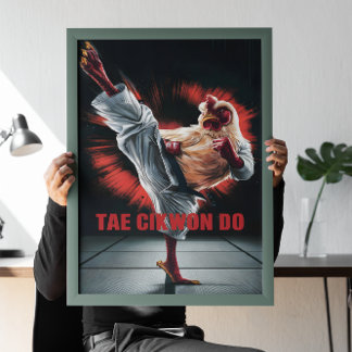 Poster Galinha Bicking Punching Bag