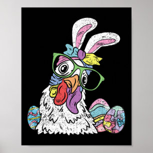 Poster Galinha Caça de Ovos Páscoa Coelhinhos Orelha Faze