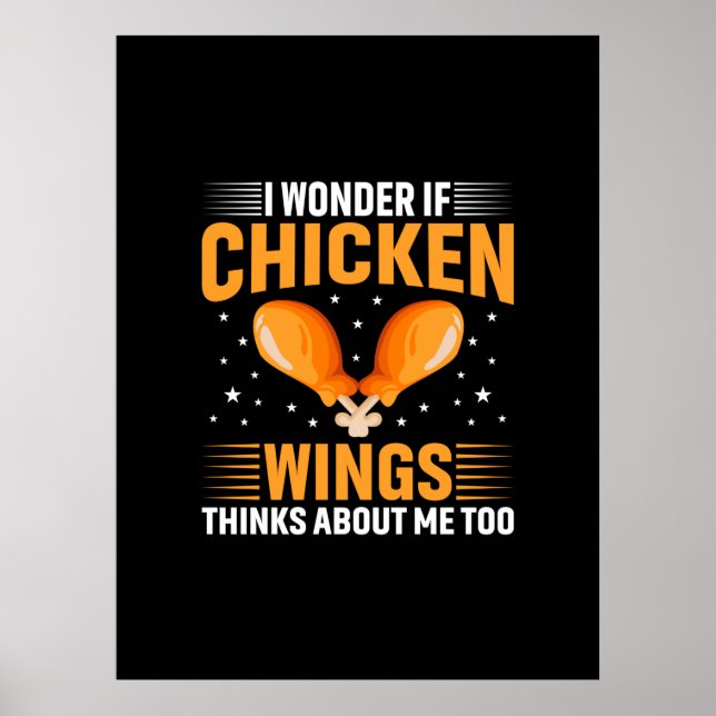 Poster Galinha de Arte Chicken Wing (Frente)