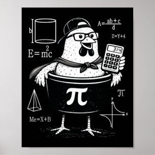 Poster Galinha Engraçada Calculadora de Suporte de Panela