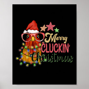 Poster Galinha Festiva de Natal em feliz Cluckin