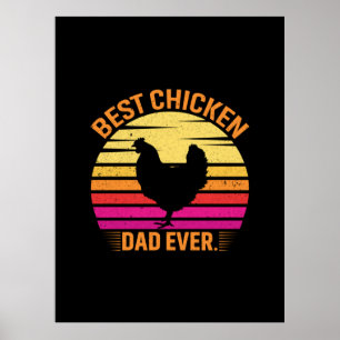 Poster Galinha Lover   Melhor Pai de frango nunca