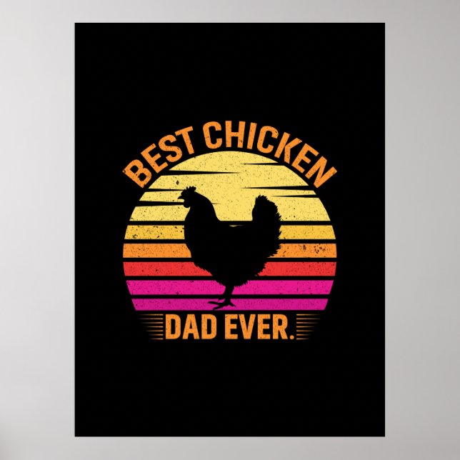 Poster Galinha Lover | Melhor Pai de frango nunca (Frente)