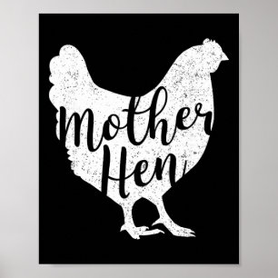 Poster Galinha Mãe Feliz Dia das Mães Frango Fofo Present