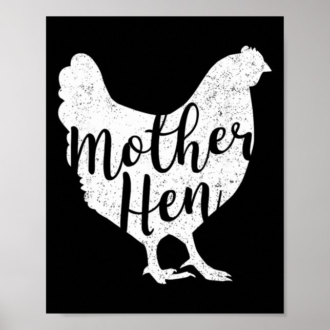 Poster Galinha Mãe Feliz Dia das Mães Frango Fofo Present (Frente)