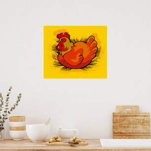 Poster Galinha no Ninho Fazenda Brilhante Frango