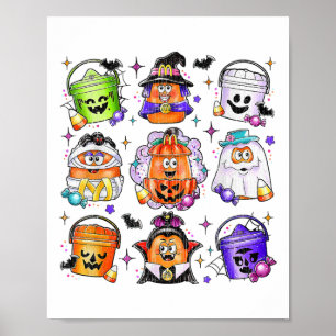 Poster Galinha Nuggets Pumpkin Halloween 90's Vintage
