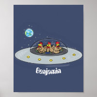 Galinhas engraçadas na ilustração de desenhos anim