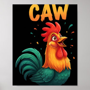 Poster Galinheiro Frango Fazenda Animal Engraçado Amante