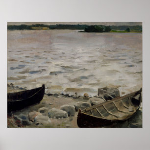 Poster Gallen-Kallela - Barcos Na Margem