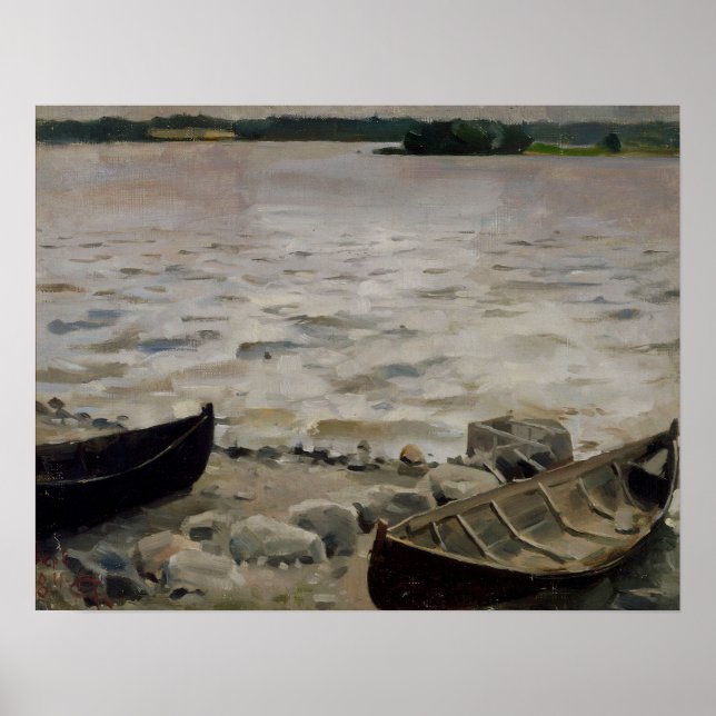 Poster Gallen-Kallela - Barcos Na Margem (Frente)