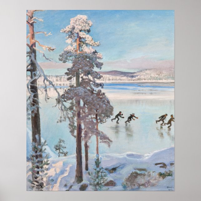 Poster Gallen-Kallela Kalela Scaters Luistelijat CC0814 (Frente)