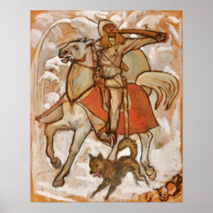 Poster Gallen-Kallela - Kullervo Dirige Para O Esboço Da