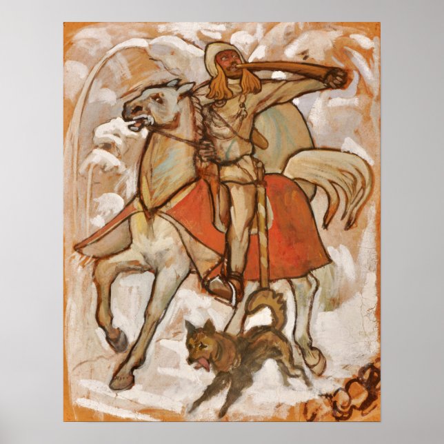 Poster Gallen-Kallela - Kullervo Dirige Para O Esboço Da  (Frente)