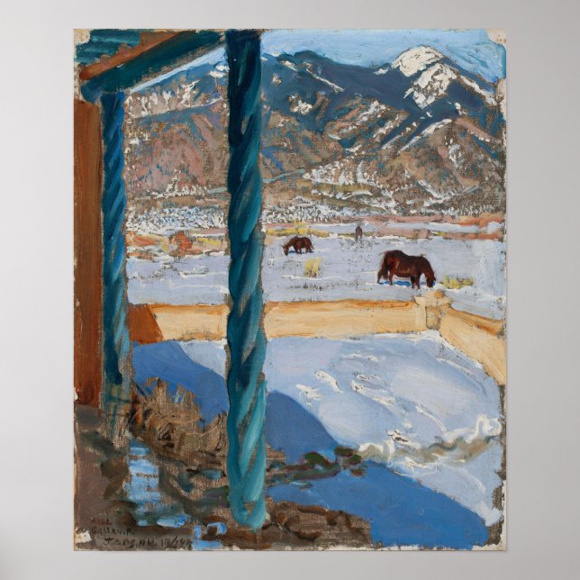 Poster Gallen-Kallela - Lar Do Taos À Luz Do Sol (Frente)