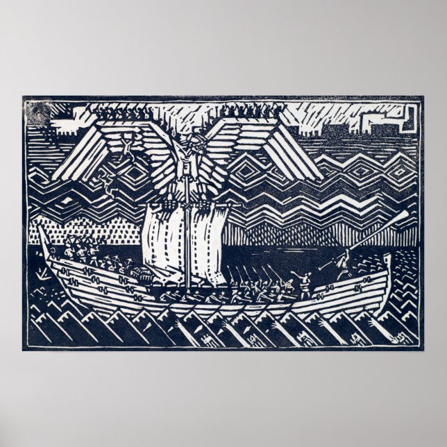 Poster Gallen-Kallela - Sampolava, Koru-Kalevala (Frente)