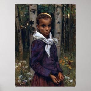 Poster Gallen-Kallela - Um Estudo De Uma Rapariga