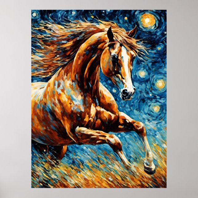Poster Galloping Sorrel Horse (Frente)