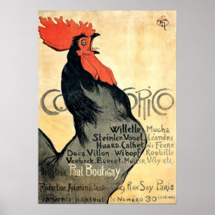 Poster Galo Cantando por Théophile Alexandre Steinlen