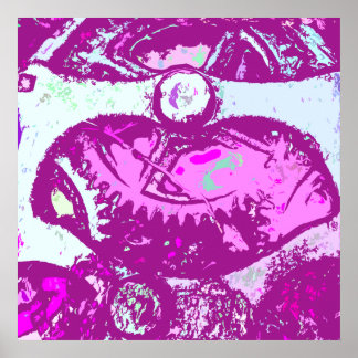 Pôster galo rosa