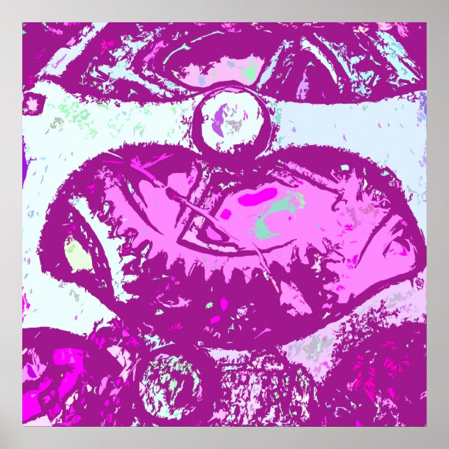 Pôster galo rosa (Frente)