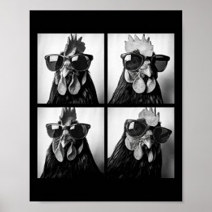 Poster Galo Vestindo Óculos de Sol Fotocabine Selfie Faze
