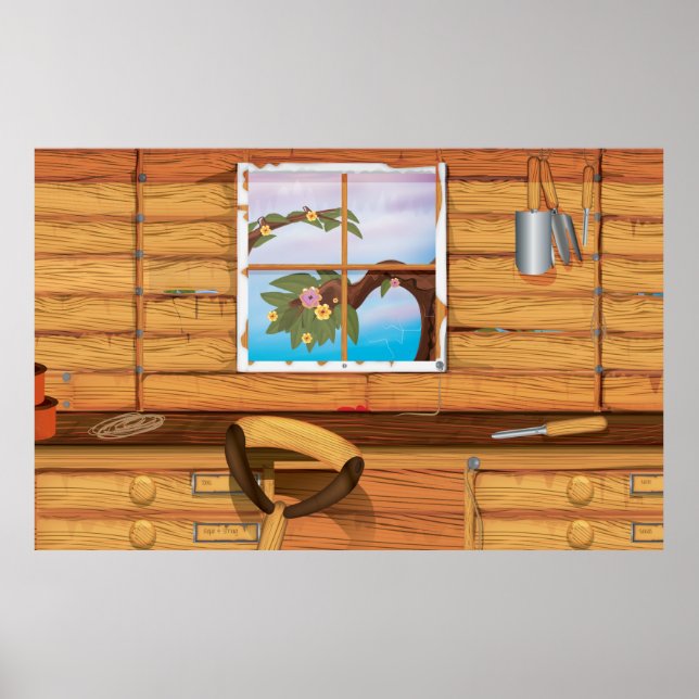 Poster Galpão de jardinagem (Frente)