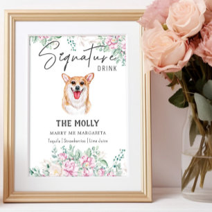 Poster Galsh Corgi - Signature Drink Signature