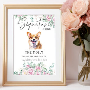 Poster Galsh Corgi - Signature Drink Signature