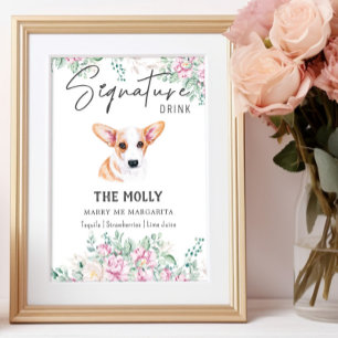 Poster Galsh Corgi - Signature Drink Signature