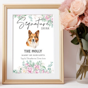 Poster Galsh Corgi - Signature Drink Signature