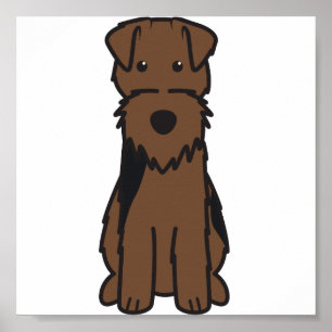Pôster Galsh Terrier Dog Cartoon