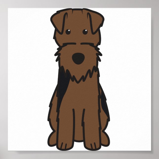 Pôster Galsh Terrier Dog Cartoon (Frente)