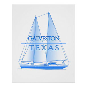 Pôster Galveston Coastal Sailer Marítimo