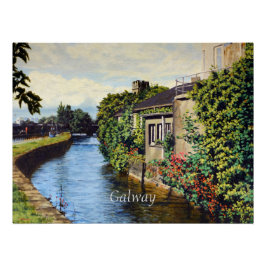 Pôster Galway City Irlanda Canal View