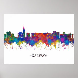 Poster Galway Ireland Skyline