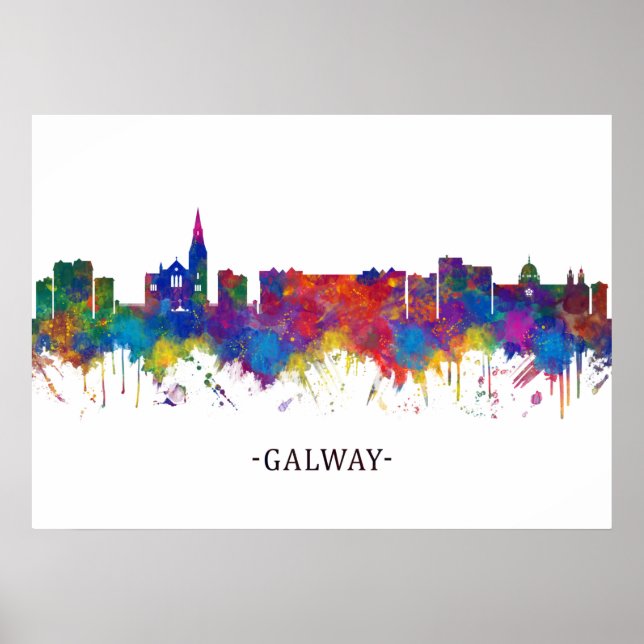 Poster Galway Ireland Skyline (Frente)