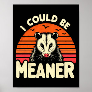 Poster Gambá Engraçado Eu Poderia Ser Mais Mau Retro Ssum