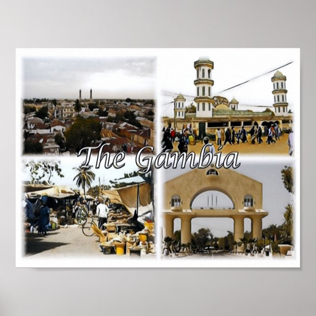 Poster Gâmbia - Mosaico - (Frente)