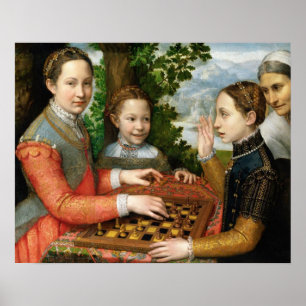 Pôster Game of Chess by Sofonisba Anguissola - cerca de 1