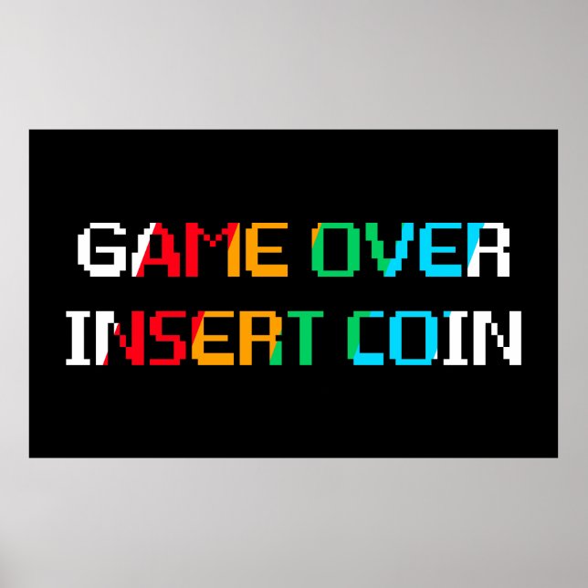 Poster Game Over Insert Coin (Frente)