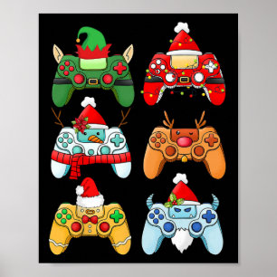 Poster Gamer Boys De Natal Para O Controlador De Jogos Xm
