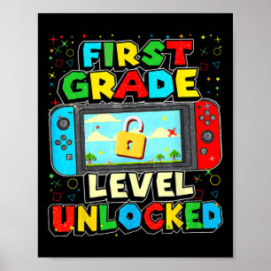 Poster Gamer Boys Funny Gamer De Nível 1rua Desbloqueados