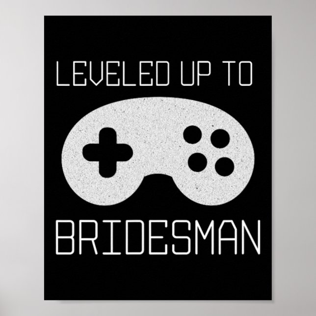 Poster Gamer Bridesman Leveled Up Achievement Meme  (Frente)