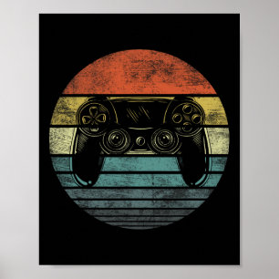 Poster Gamer De Vídeo Oferece Um Controle De Vídeo Retro