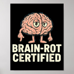Poster Gamer Divertido Certificado de Rotação Cerebral Gi